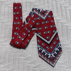 Vintage Gino Pompeii red bandana print tie